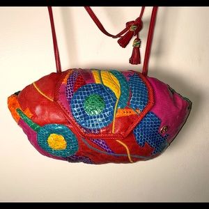 Rare one of a kind Vintage Carlo Fiori color block multi color bag
